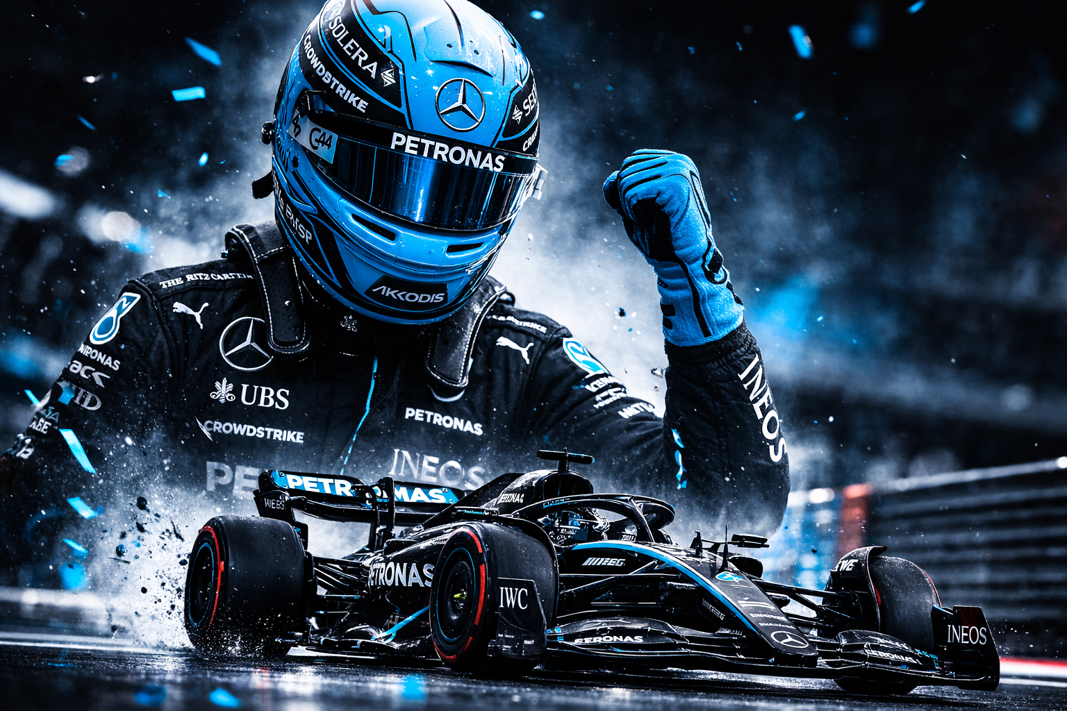 Mercedes nokautuje. Russell na P1